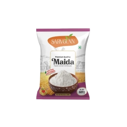 Sarvgun Premium Quality Maida 500g Packaging Design